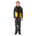 Seal Grey-California Yellow - Pack Shot - Regatta Childrens-Kids Kielder Hybrid VII Padded Jacket