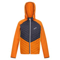 Orange Pepper-Seal Grey - Front - Regatta Childrens-Kids Kielder Hybrid VII Padded Jacket