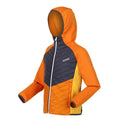 Orange Pepper-Seal Grey - Side - Regatta Childrens-Kids Kielder Hybrid VII Padded Jacket
