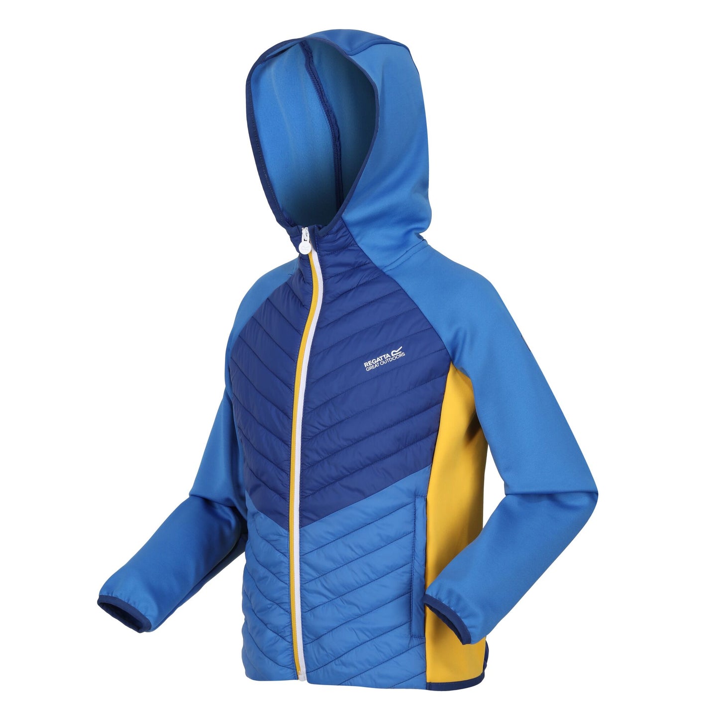 Strong Blue-New Royal - Side - Regatta Childrens-Kids Kielder Hybrid VII Padded Jacket