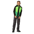 Black-Jasmine Green - Close up - Regatta Childrens-Kids Kielder Hybrid VII Padded Jacket