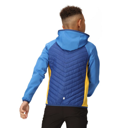 Strong Blue-New Royal - Pack Shot - Regatta Childrens-Kids Kielder Hybrid VII Padded Jacket
