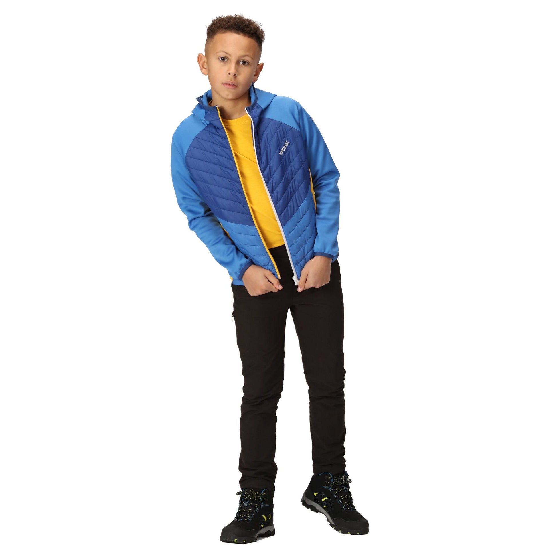 Strong Blue-New Royal - Close up - Regatta Childrens-Kids Kielder Hybrid VII Padded Jacket