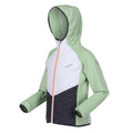 Quiet Green-White - Side - Regatta Childrens-Kids Kielder Hybrid VII Padded Jacket