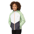 Quiet Green-White - Lifestyle - Regatta Childrens-Kids Kielder Hybrid VII Padded Jacket