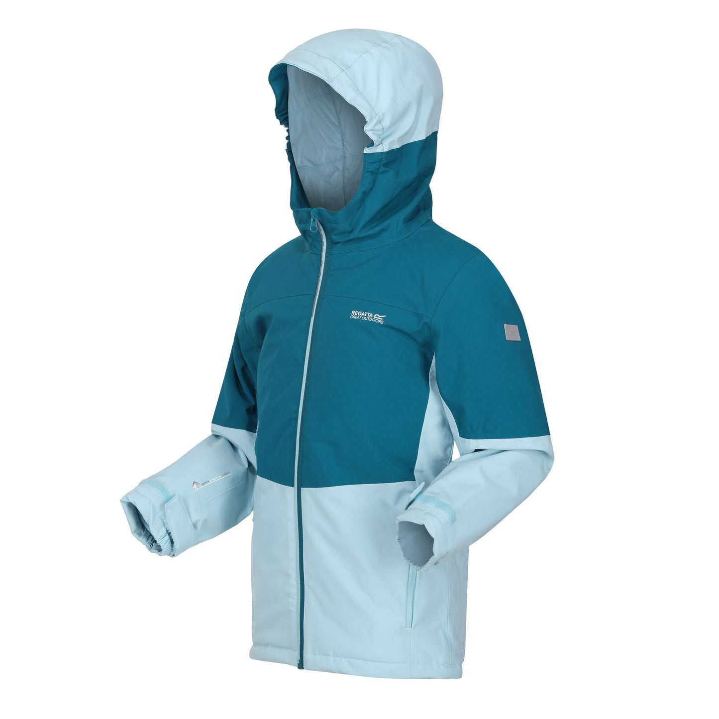 Gulfstream-Sea Haze - Side - Regatta Childrens-Kids Highton IV Padded Waterproof Jacket