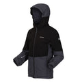 Black-Seal Grey - Side - Regatta Childrens-Kids Highton IV Padded Waterproof Jacket