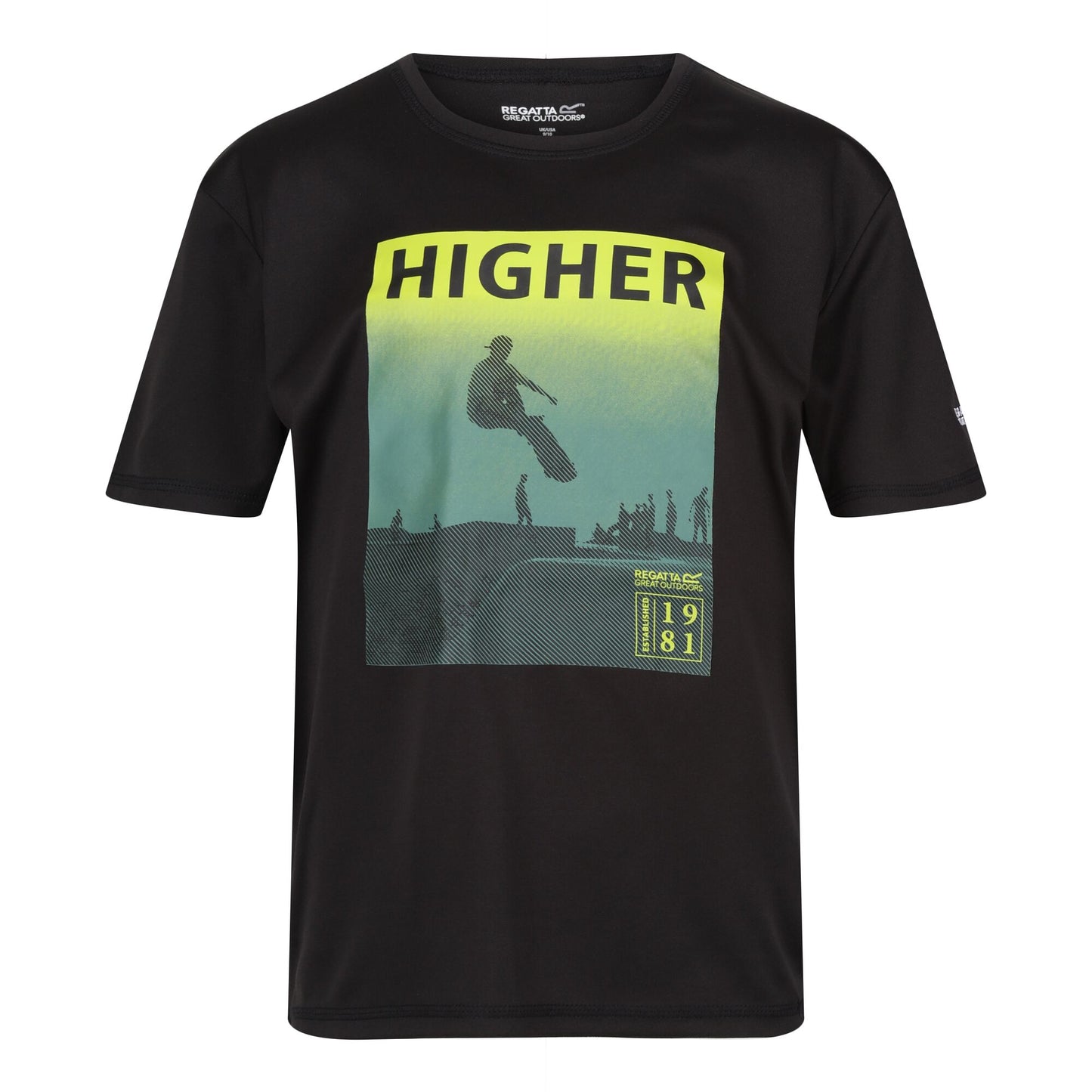 Black - Front - Regatta Childrens-Kids Alvarado VII Skating Scene T-Shirt