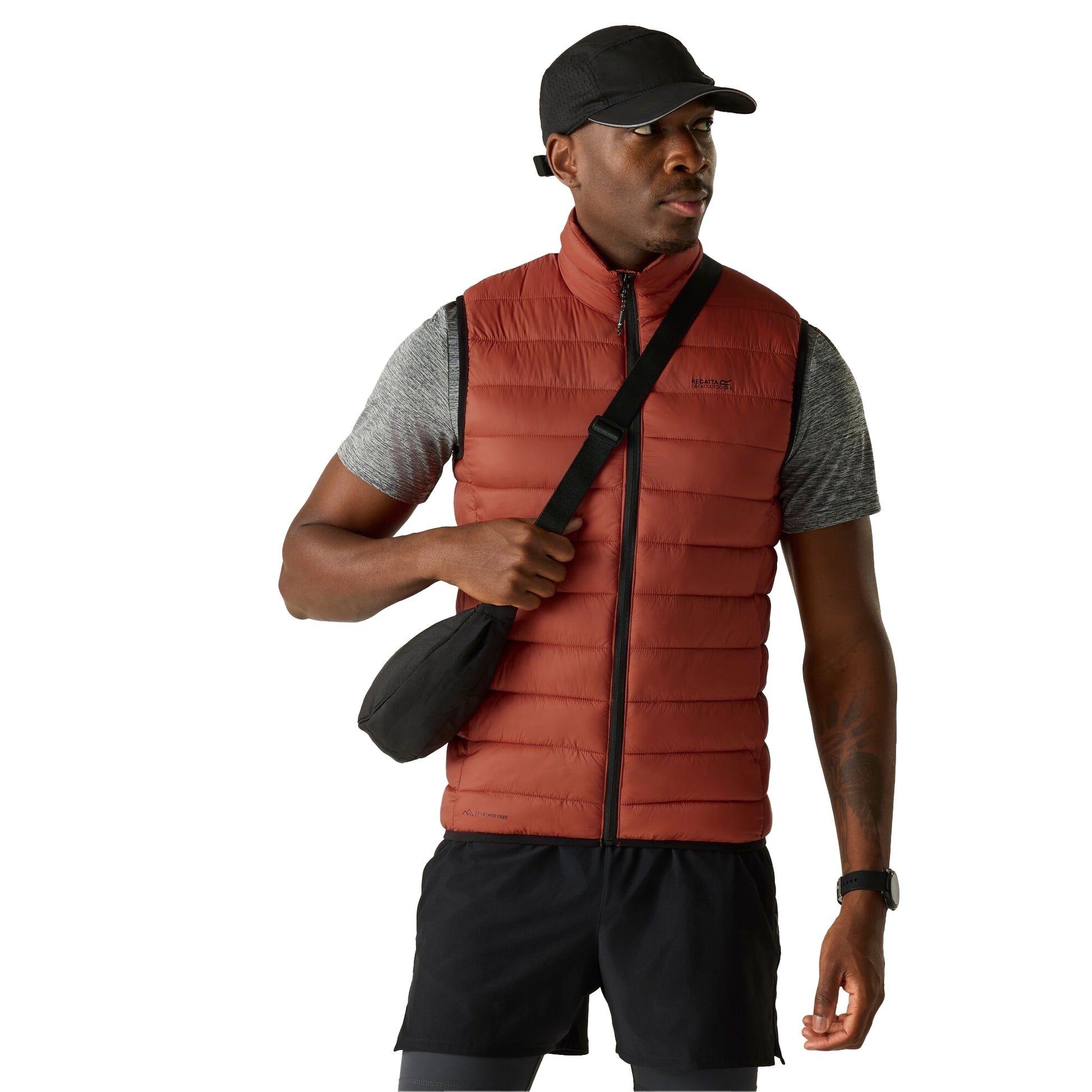 Brick - Lifestyle - Regatta Mens Marizion Quilted Gilet