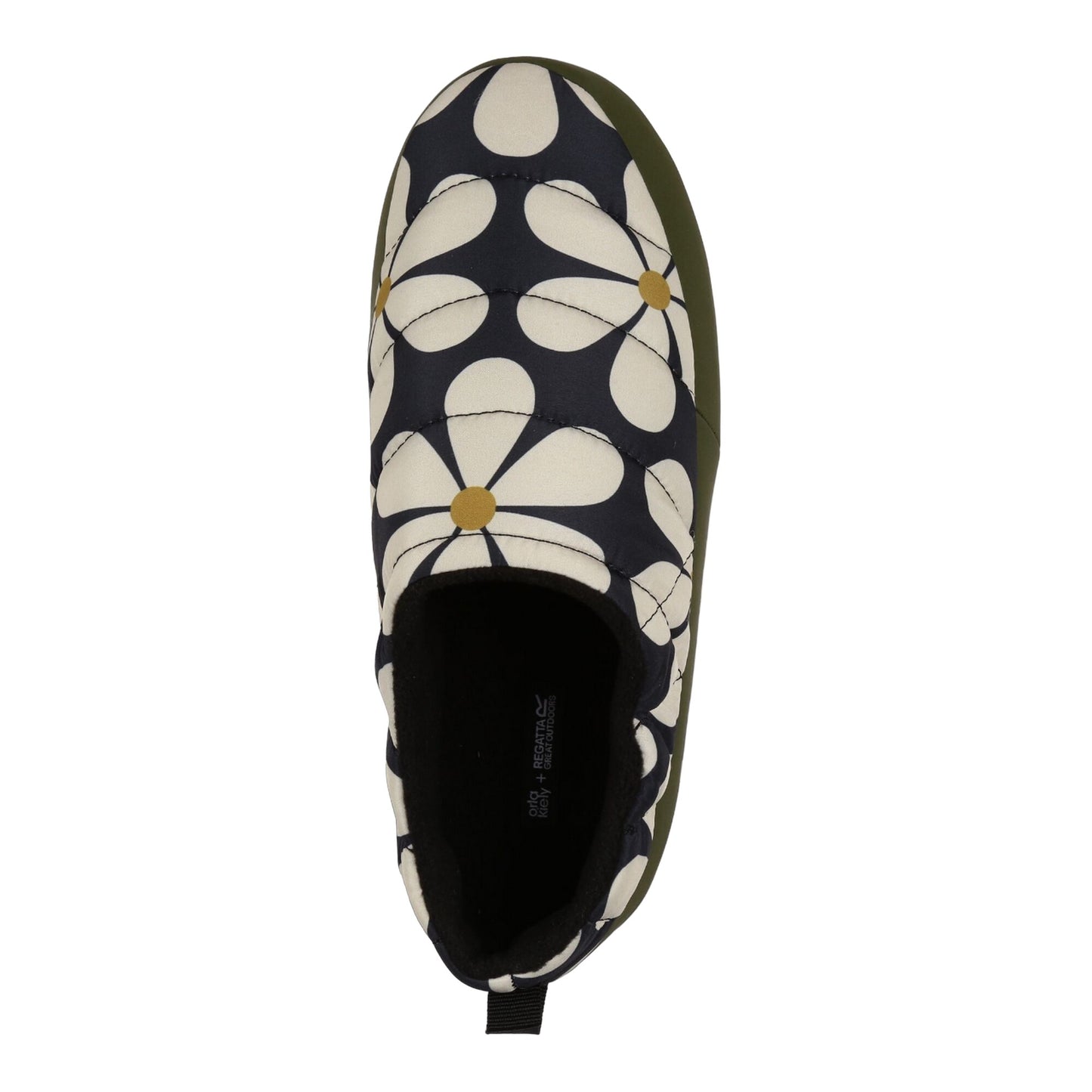Black-Seagrass - Side - Regatta Womens-Ladies Orla Kiely Daisy Mules
