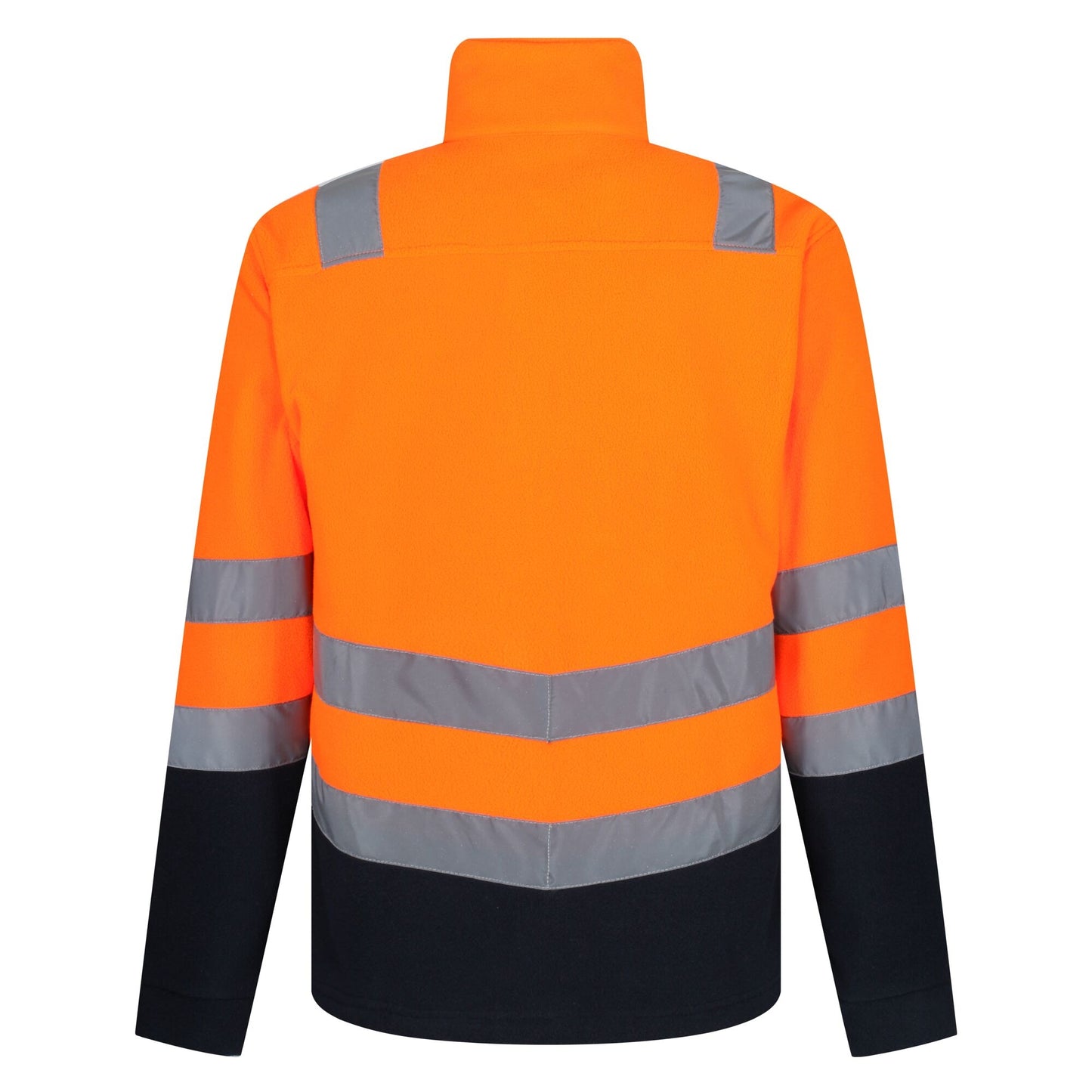Orange-Navy - Back - Regatta Mens Pro 250 Hi-Vis Fleece Jacket