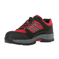 Red-Black - Close up - Regatta Mens Sandstone Safety Trainers