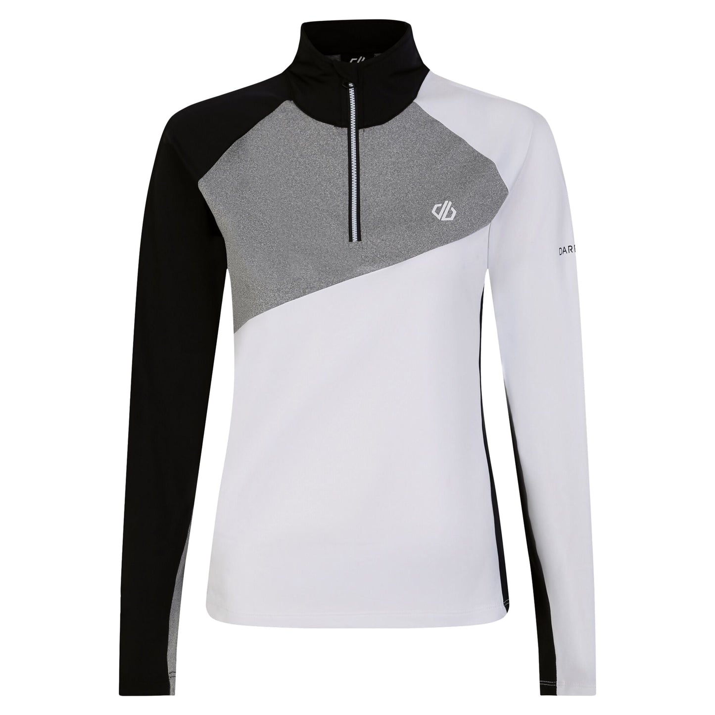 White-Black - Front - Dare 2B Womens-Ladies Ice Core Stretch Midlayer