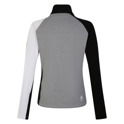 White-Black - Back - Dare 2B Womens-Ladies Ice Core Stretch Midlayer