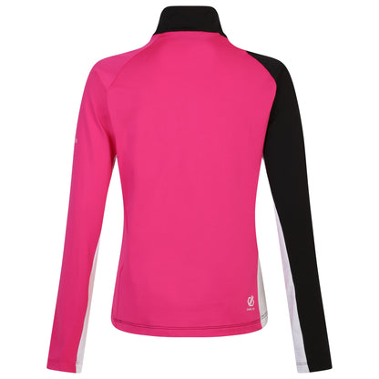 Pure Pink-Black - Back - Dare 2B Womens-Ladies Ice Core Stretch Midlayer