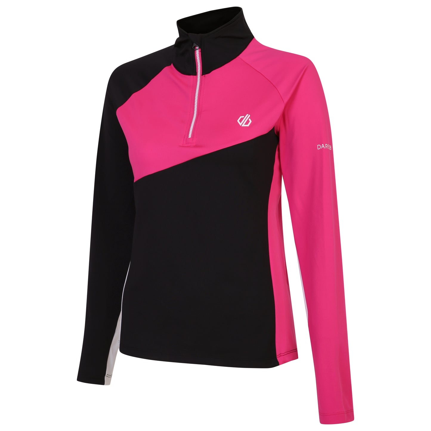 Pure Pink-Black - Side - Dare 2B Womens-Ladies Ice Core Stretch Midlayer