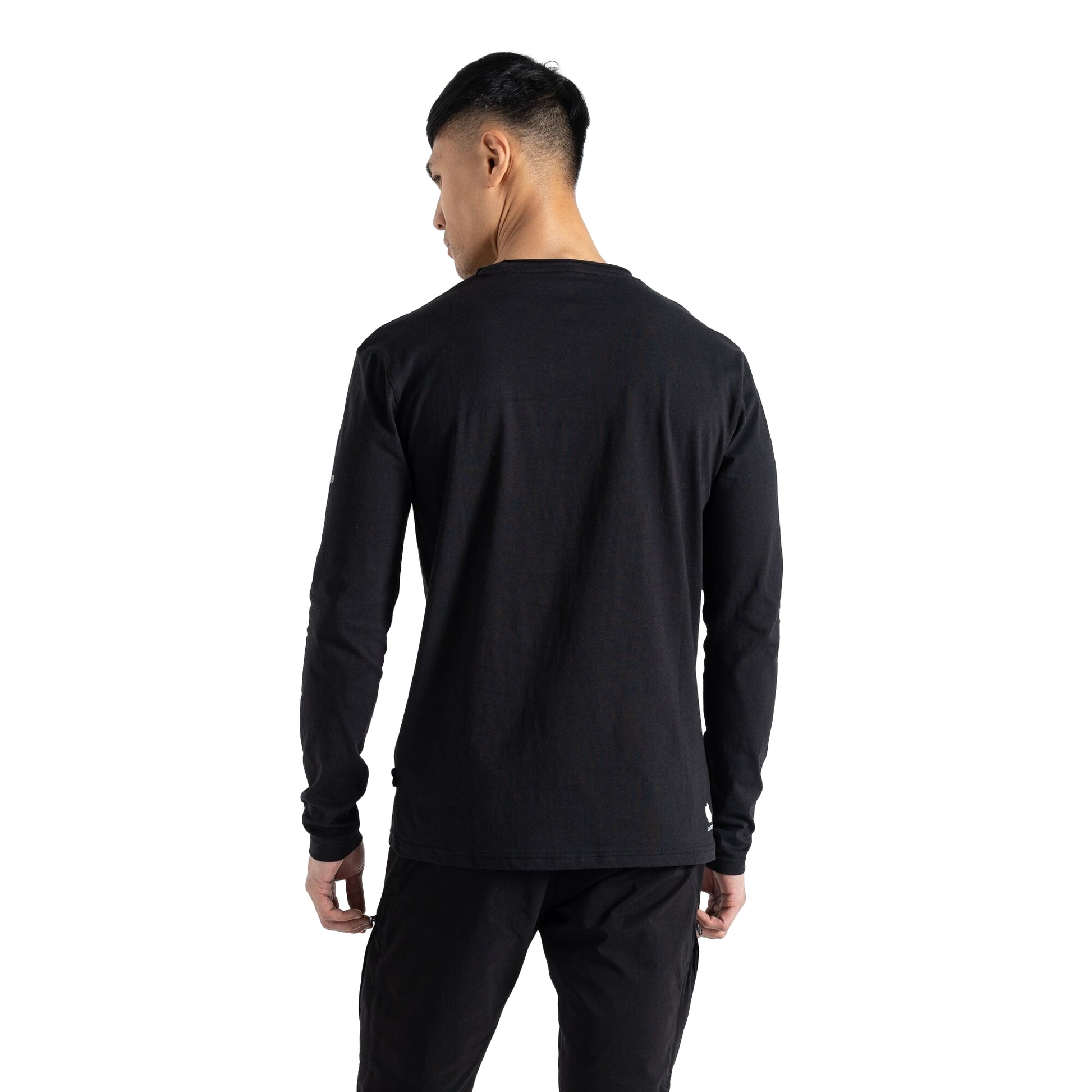 Black - Pack Shot - Regatta Mens Stomping Skiing Scene Long-Sleeved T-Shirt