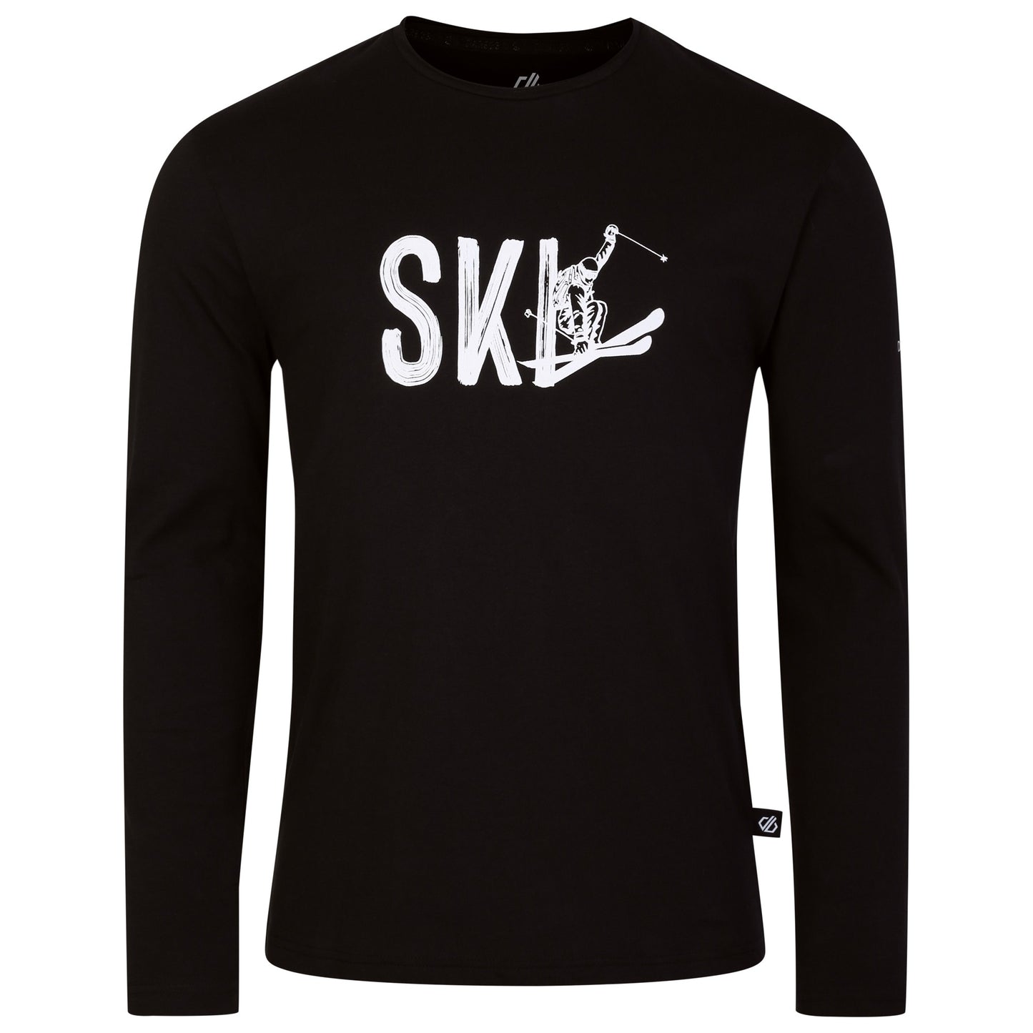 Black - Front - Regatta Mens Stomping Skiing Scene Long-Sleeved T-Shirt