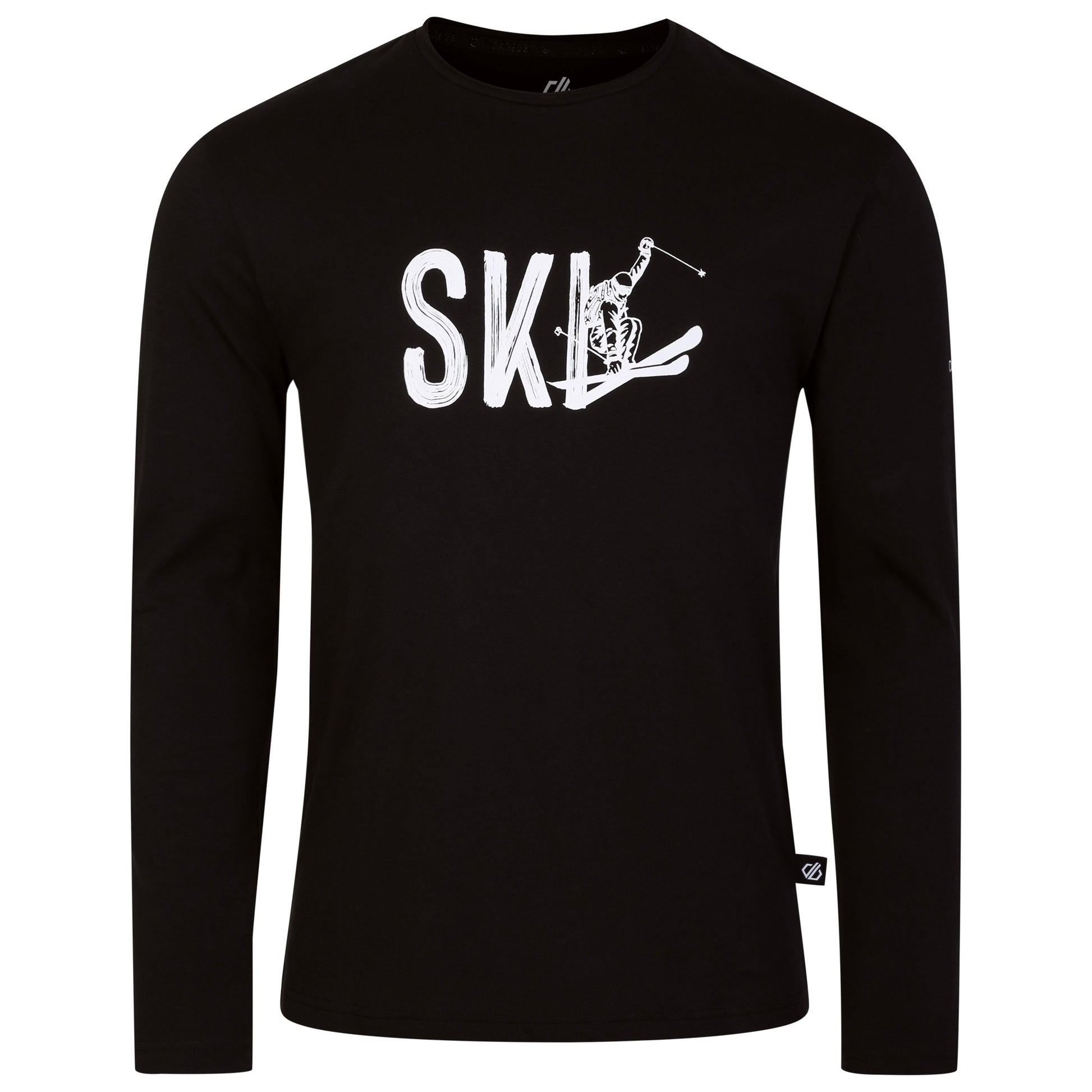 Black - Front - Regatta Mens Stomping Skiing Scene Long-Sleeved T-Shirt