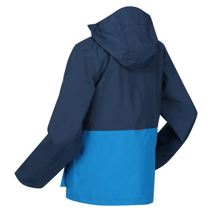 Blue Wing-Indigo - Lifestyle - Regatta Childrens-Kids Hywell Colour Block Waterproof Jacket