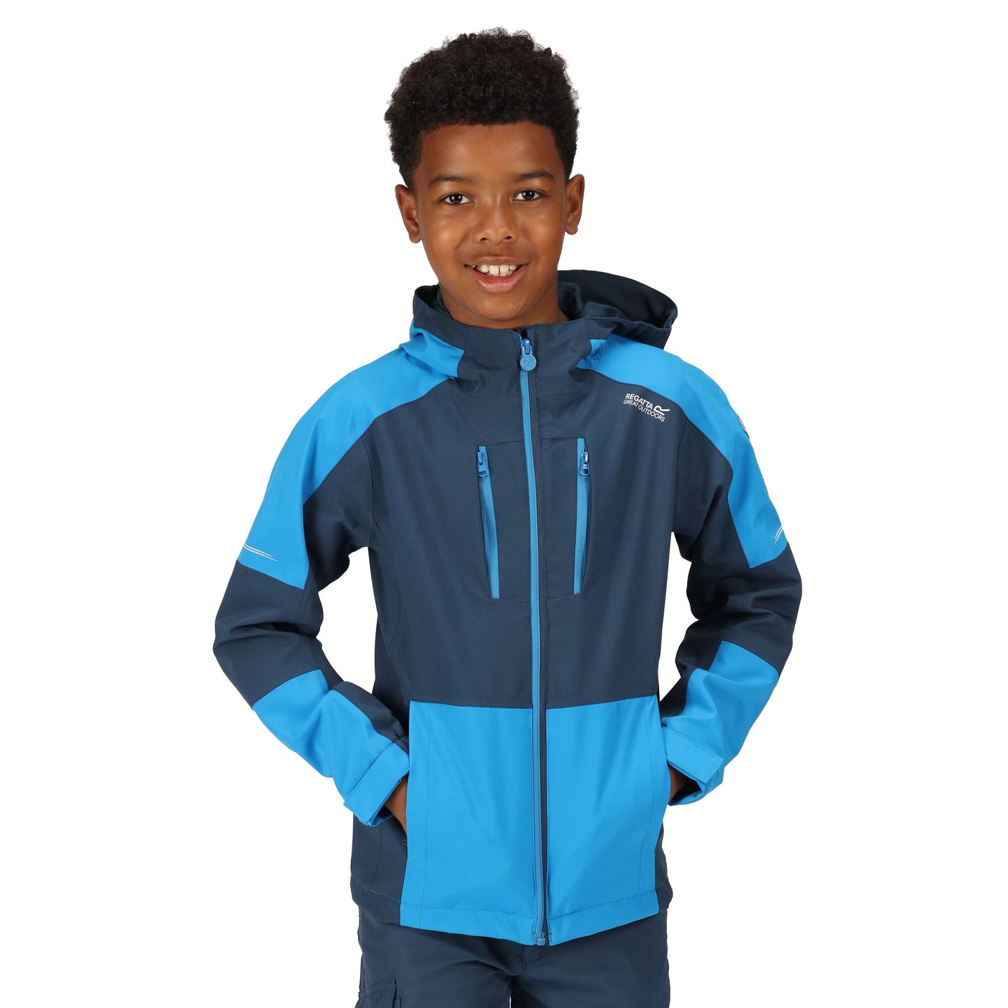 Blue Wing-Indigo - Lifestyle - Regatta Childrens-Kids Highton IV Waterproof Jacket