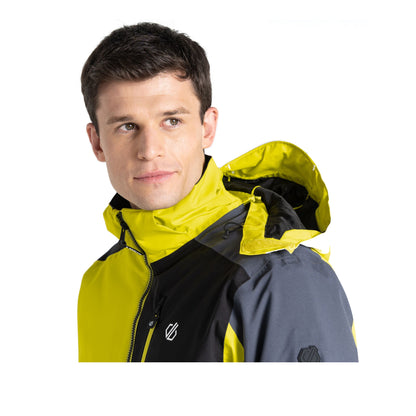 Neon Spring-Black - Pack Shot - Dare 2B Mens Halfpipe Ski Jacket
