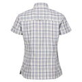 Coronet Blue - Back - Regatta Womens-Ladies Mindano VIII Checked Short-Sleeved Shirt