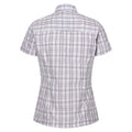 Lilac Frost - Back - Regatta Womens-Ladies Mindano VIII Checked Short-Sleeved Shirt