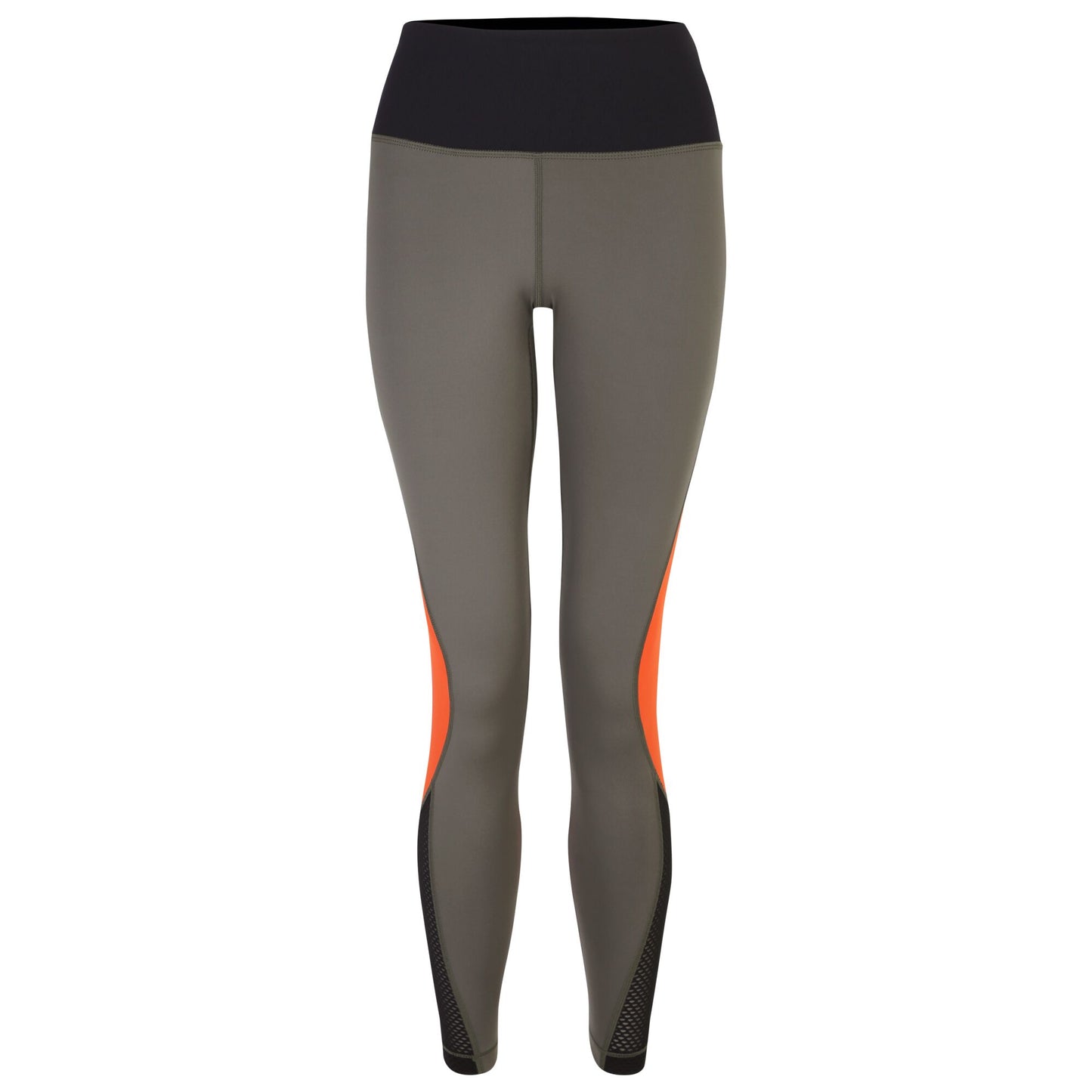 Lichen Green-Orange - Front - Dare 2B Womens-Ladies Move Fitness Leggings