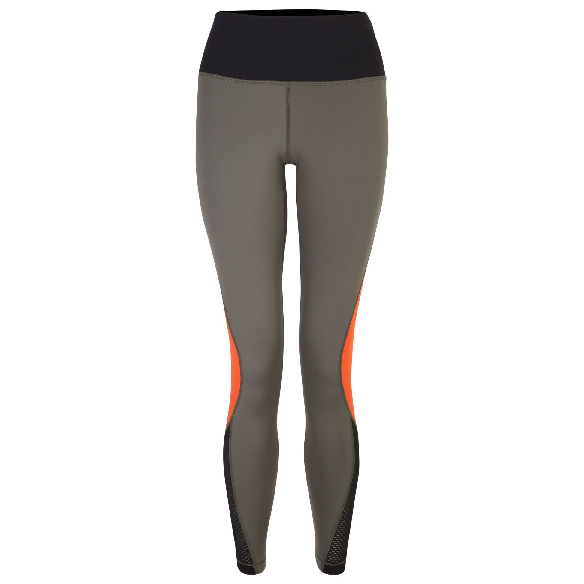 Lichen Green-Orange - Front - Dare 2B Womens-Ladies Move Fitness Leggings