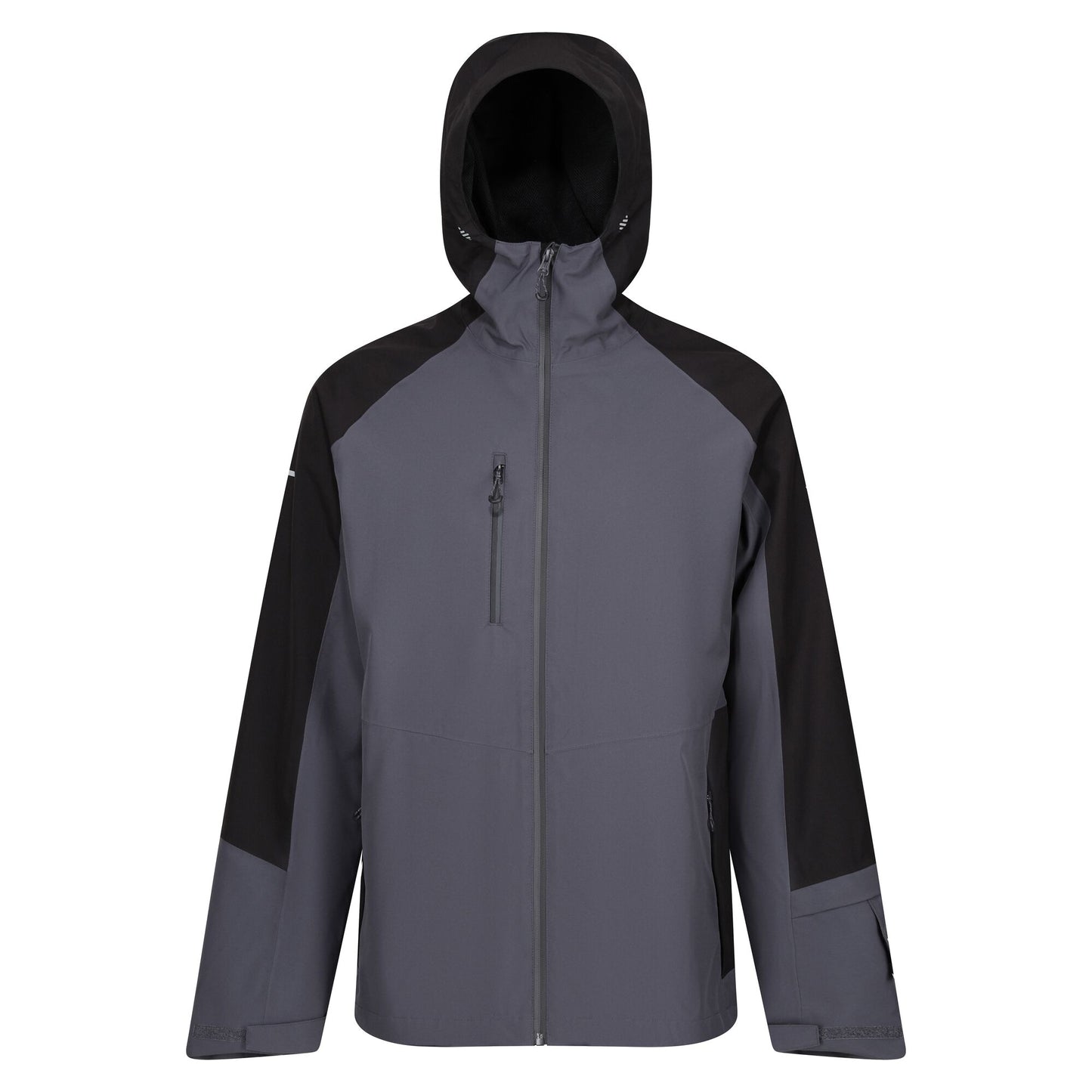 Seal Grey-Black - Front - Regatta Professional Mens Contrast Detail Waterproof Jacket