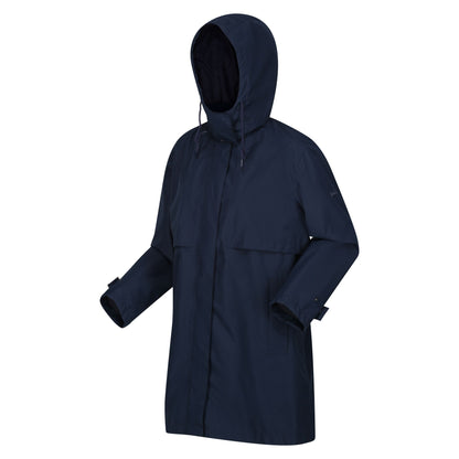Navy - Side - Regatta Womens-Ladies Georgonia Waterproof Jacket