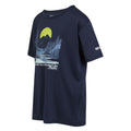 Navy - Side - Regatta Childrens-Kids Alvardo VIII Scenery T-Shirt