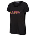 Black - Side - Regatta Womens-Ladies Fingal VIII Enjoy Every Moment T-Shirt