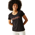 Black - Lifestyle - Regatta Womens-Ladies Fingal VIII Enjoy Every Moment T-Shirt