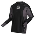 Black-Dark Grey - Side - Regatta Mens Long-Sleeved Rash Guard