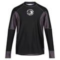 Black-Dark Grey - Front - Regatta Mens Long-Sleeved Rash Guard