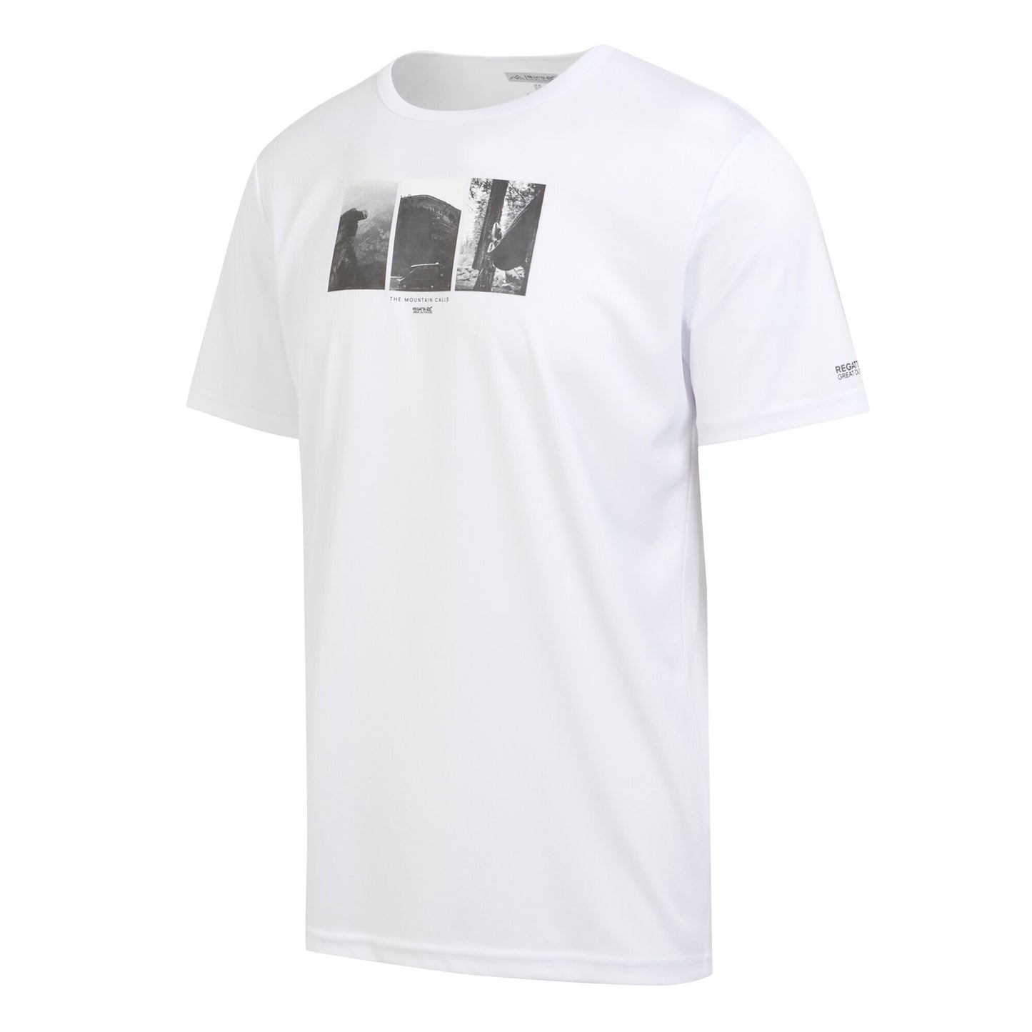 White - Side - Regatta Mens Fingal VIII Graphic Print T-Shirt