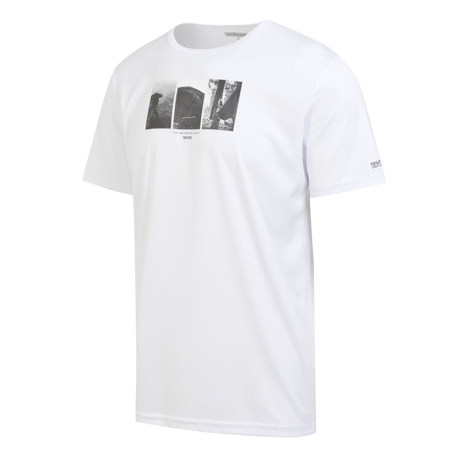 White - Side - Regatta Mens Fingal VIII Graphic Print T-Shirt