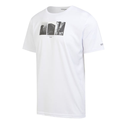 White - Side - Regatta Mens Fingal VIII Graphic Print T-Shirt