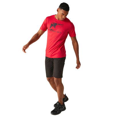 Danger Red - Close up - Regatta Mens Fingal VIII Mountain Climbing T-Shirt