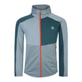 Mediterranean Green-Slate - Front - Dare 2B Mens Assimilate Core Stretch Hooded Midlayer