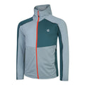 Mediterranean Green-Slate - Side - Dare 2B Mens Assimilate Core Stretch Hooded Midlayer
