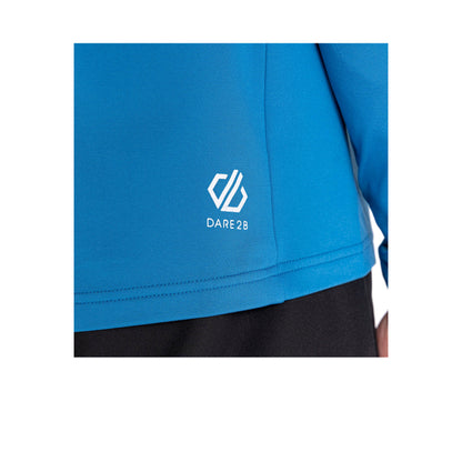 Deep Water-Wave Ride-Green Algae-Black - Pack Shot - Dare 2B Mens Assimilate Core Stretch Hooded Midlayer