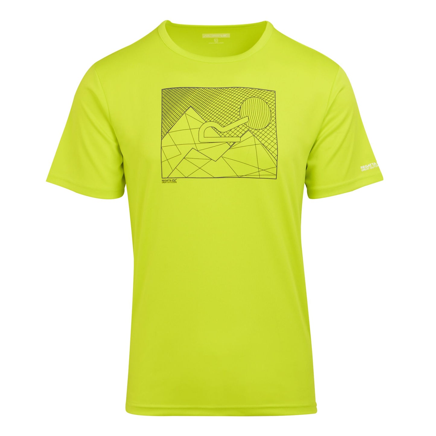 Citron Lime - Front - Regatta Mens Fingal VIII Geometric T-Shirt