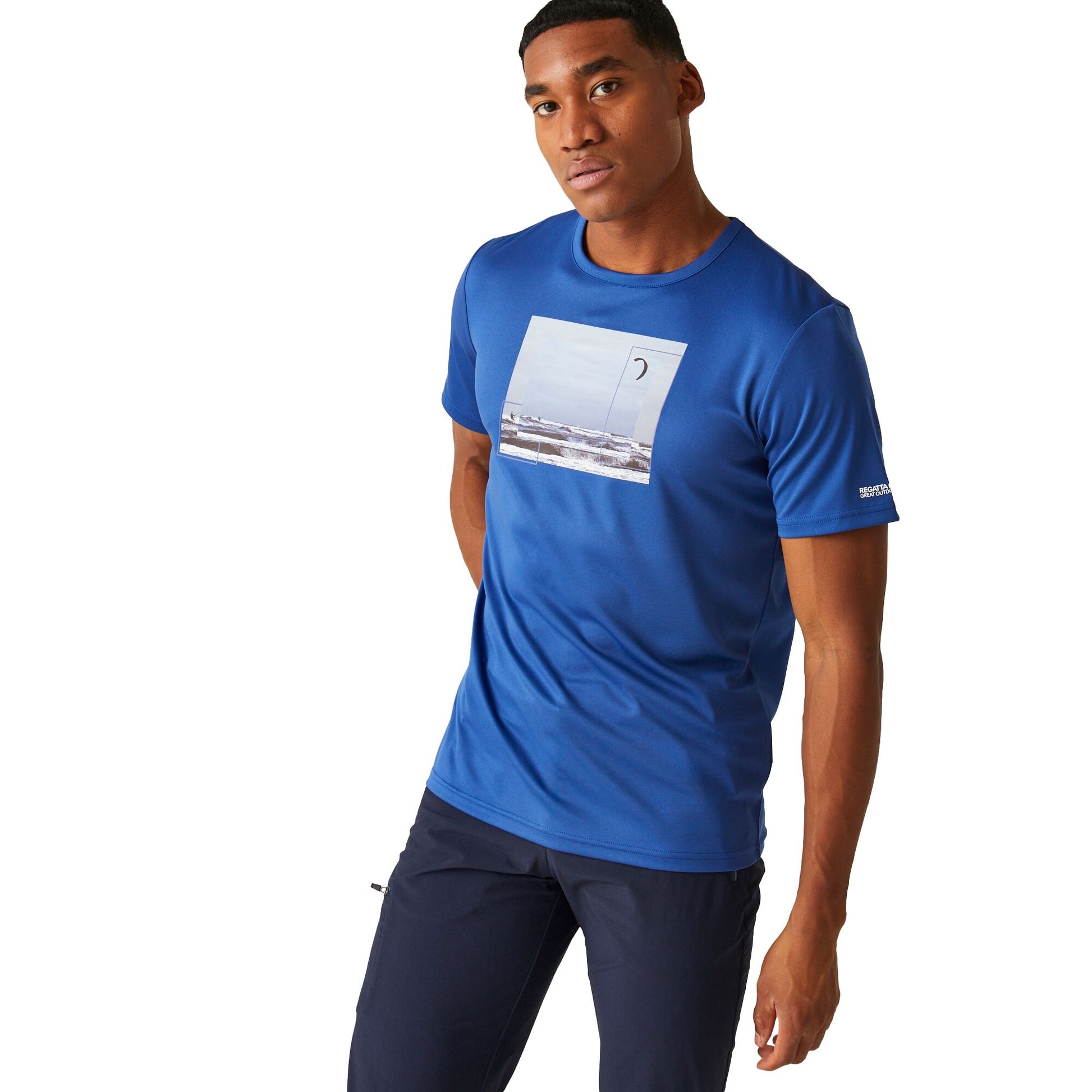 New Royal - Pack Shot - Regatta Mens Fingal VIII Seaside T-Shirt