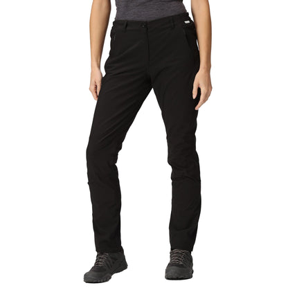 Black - Pack Shot - Regatta Womens-Ladies Dayhike IV Hiking Trousers