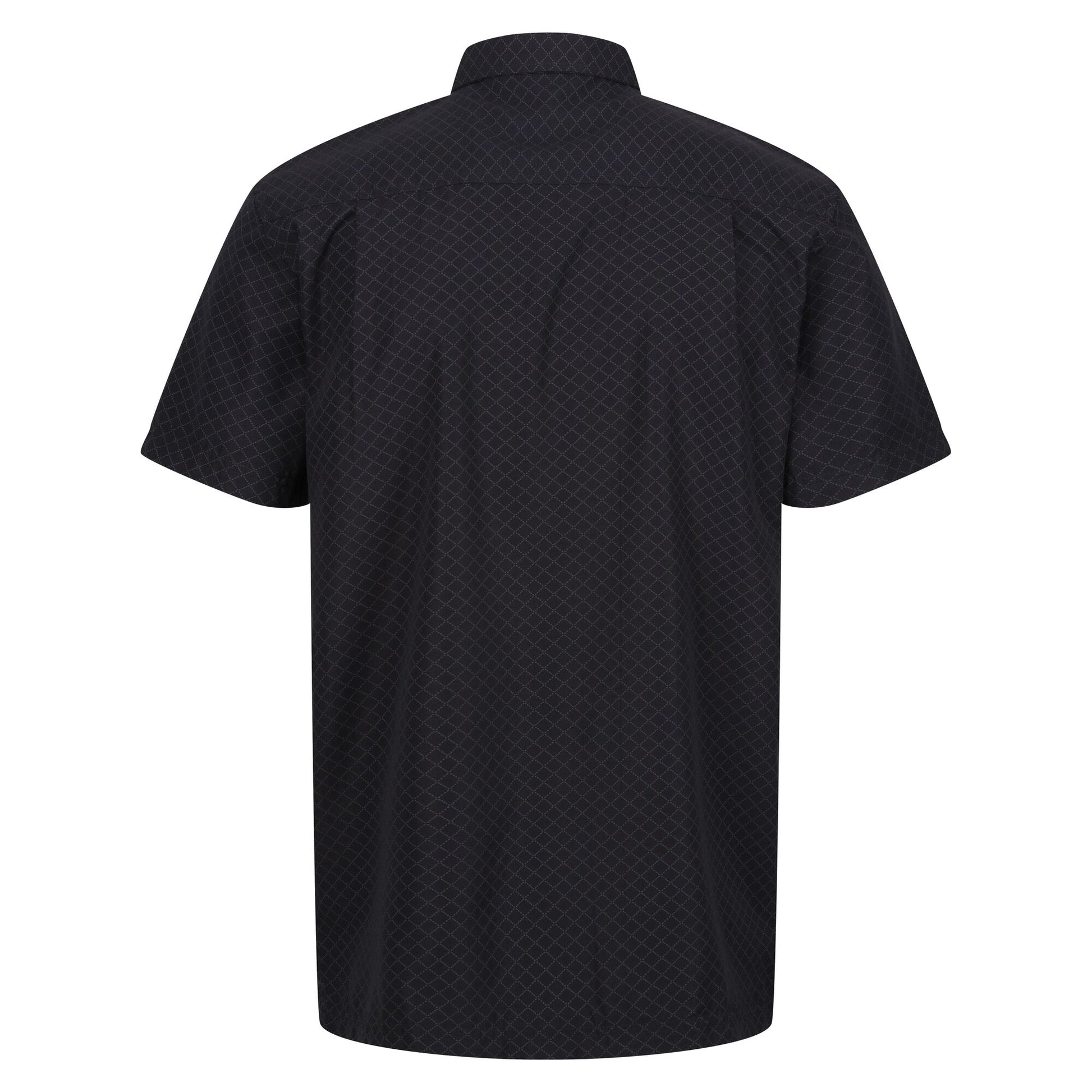 Black-Ash - Back - Regatta Mens Mindano VIII Criss-Cross Shirt