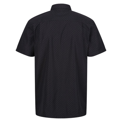 Black-Ash - Back - Regatta Mens Mindano VIII Criss-Cross Shirt