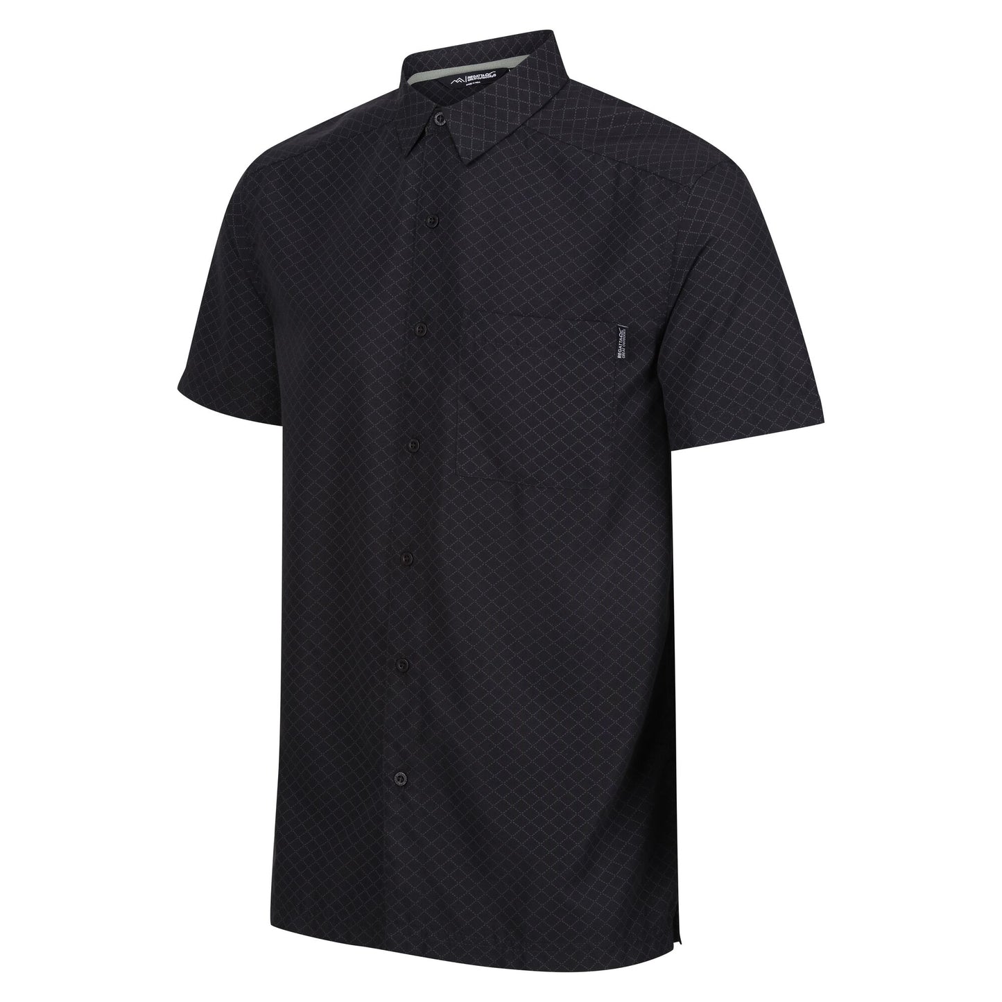 Black-Ash - Side - Regatta Mens Mindano VIII Criss-Cross Shirt